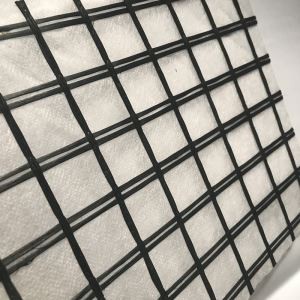 Fiberglass Geogrid samsettur með nonwoven Geotextile